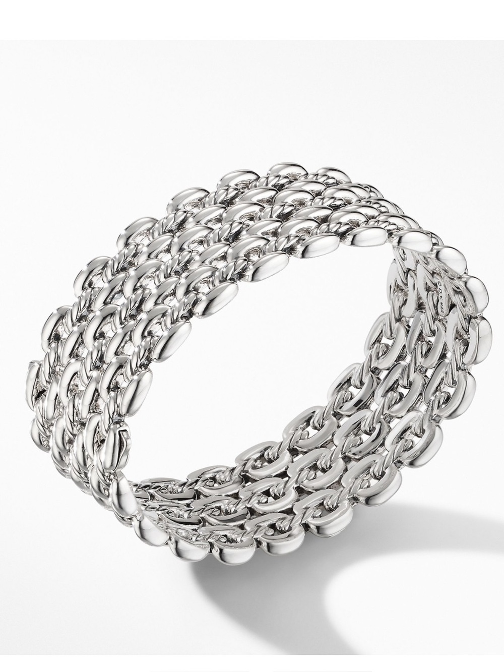 David yurman Sterling Silver Multi-Row Chain Stretch Bracelet - Silver